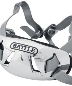 Battle Adult Chrome Football Chinstrap For Unisex Silver