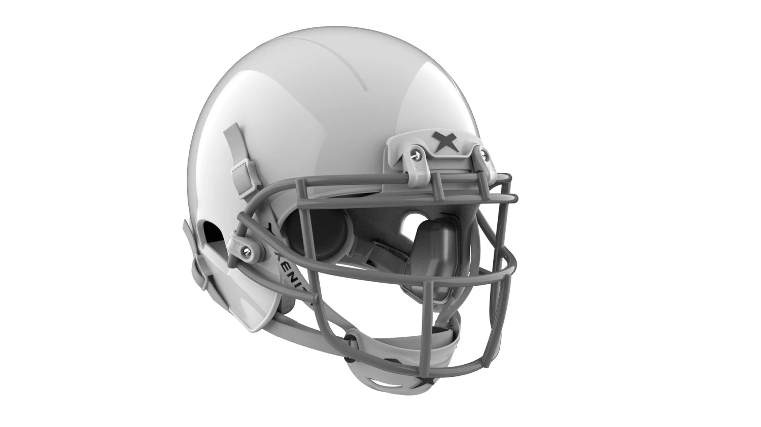 Xenith Varsity X2E+ Football Helmet For Unisex White/grey 7 Xenith Varsity X2E+ Football Helmet For Unisex White/grey - Image 7