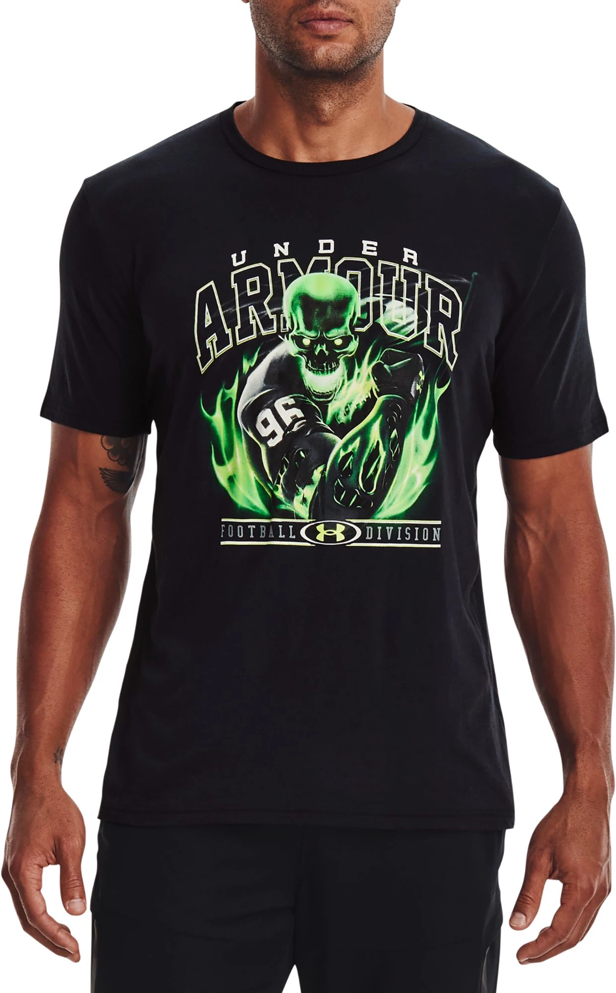 Under Armour Adult Football Slime Short Sleeve T Shirt For Men Black/vapor Green 1 Under Armour Adult Football Slime Short Sleeve T Shirt For Men Black/vapor Green