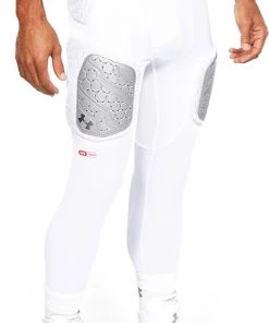 Under Armour Gameday Pro 5-Pad 3/4" Compression Tights For Women White