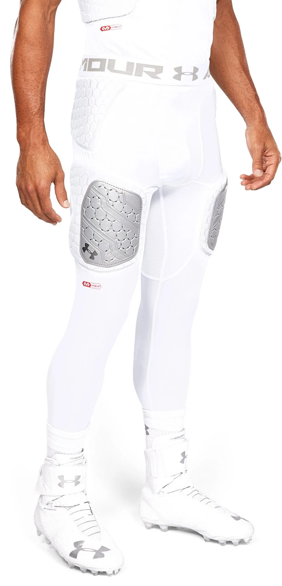 Under Armour Gameday Pro 5-Pad 3/4" Compression Tights For Women White 1 Under Armour Gameday Pro 5-Pad 3/4" Compression Tights For Women White
