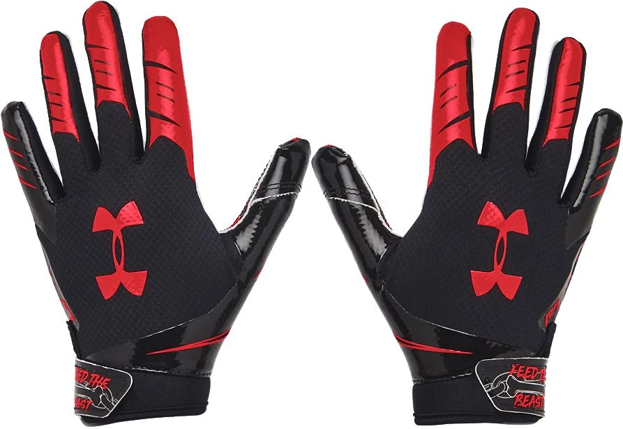 Under Armour Youth F7 Novelty Football Receiver Gloves 2020 For Girls' White/metallic Silver 2 Under Armour Youth F7 Novelty Football Receiver Gloves 2020 For Girls' White/metallic Silver - Image 2