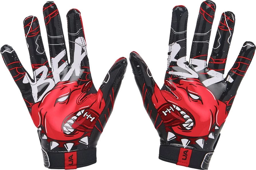 Under Armour Youth F7 Novelty Football Receiver Gloves 2020 For Girls' White/metallic Silver 3 Under Armour Youth F7 Novelty Football Receiver Gloves 2020 For Girls' White/metallic Silver - Image 3