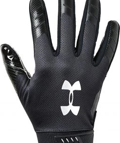 Under Armour Spotlight ColdGear Football Gloves For Unisex Black/silver