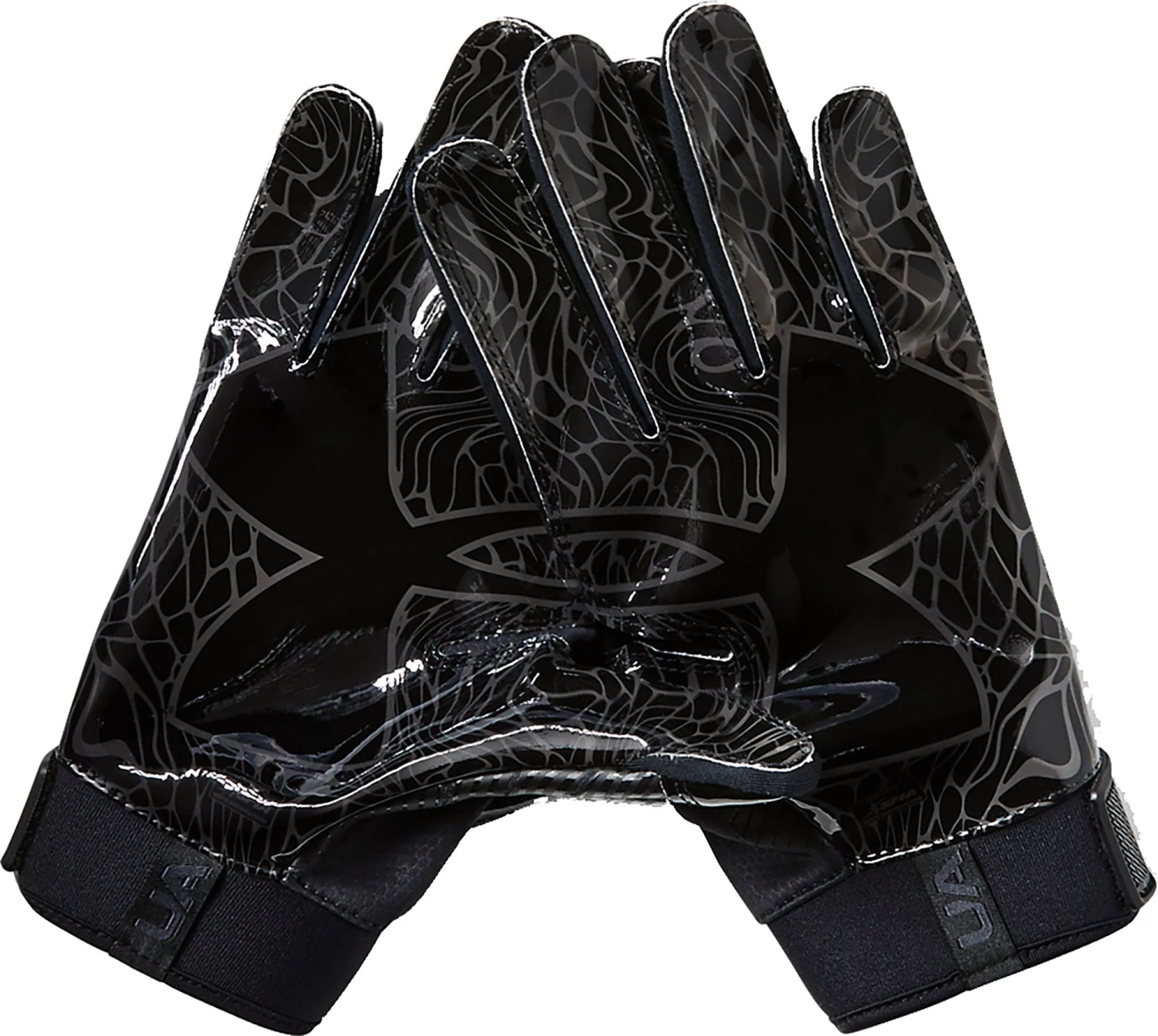 Under Armour Spotlight ColdGear Football Gloves For Unisex Black/silver 2 Under Armour Spotlight ColdGear Football Gloves For Unisex Black/silver - Image 2